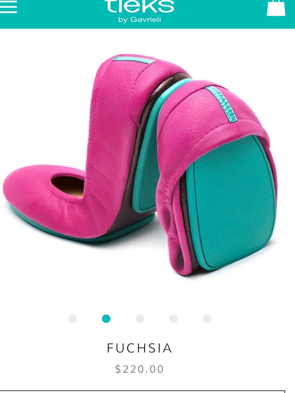 Tieks fuchsia ballet flat
